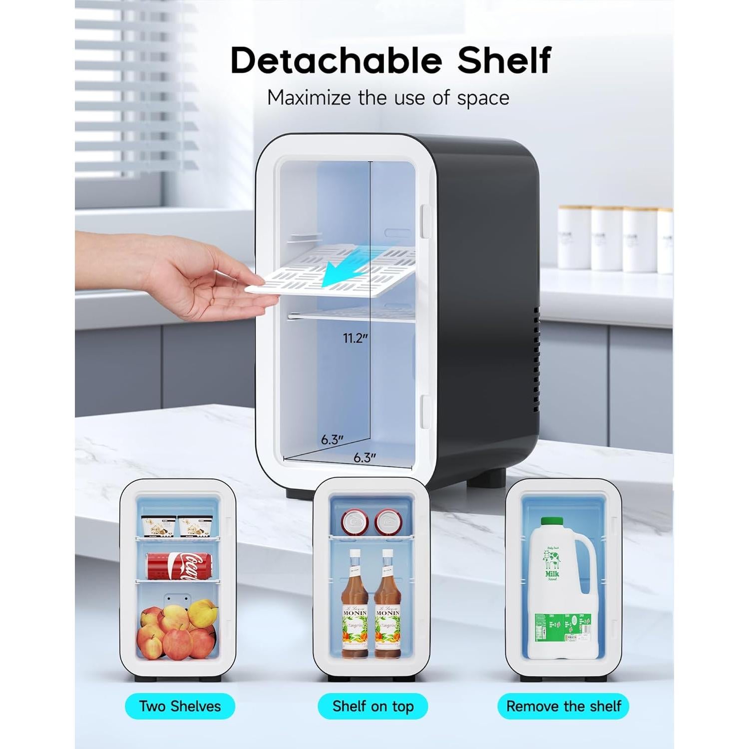 Mini Nevera BEICHEN 6L Portátil Enfriador y Calentador Negro