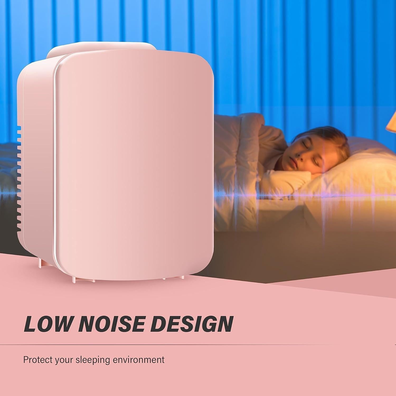 Nevera Mini Portátil YSSOA 4L Rosa Enfriador y Calentador