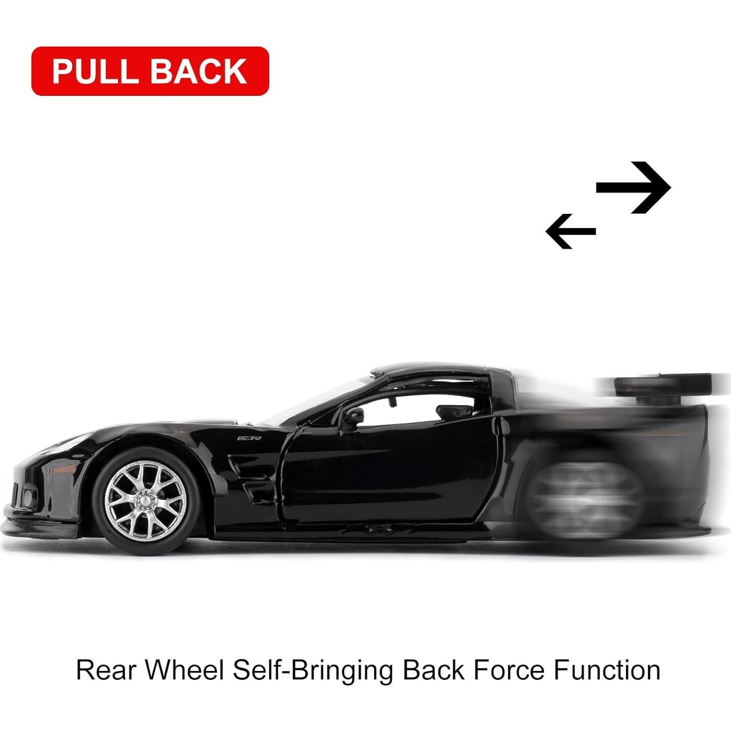 Coche de Juguete Chevrolet Corvette C6R 1/36 RMZ City Retroceso