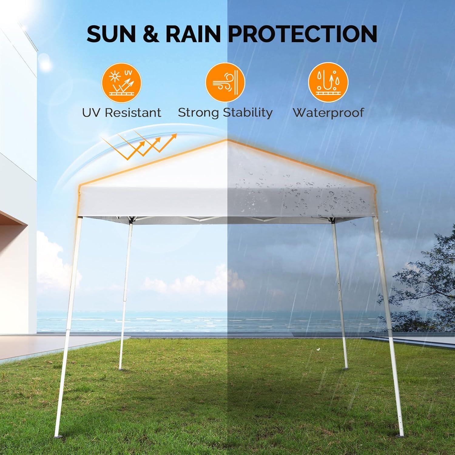 Carpa Plegable VINGLI 1.83x1.83m Blanca Impermeable