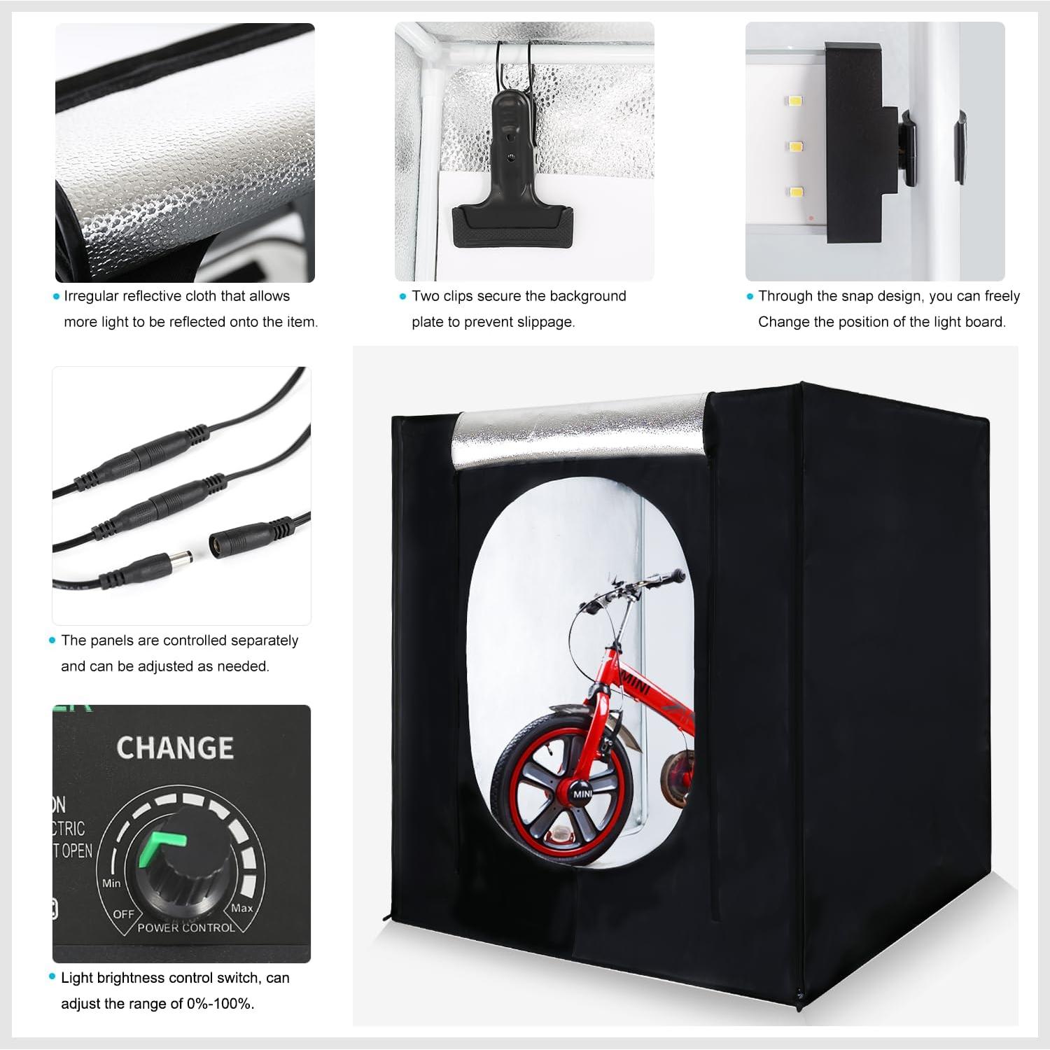 Caja de Luz Fotográfica Grande 99cm x 99cm LTRINGYS con 405 LED