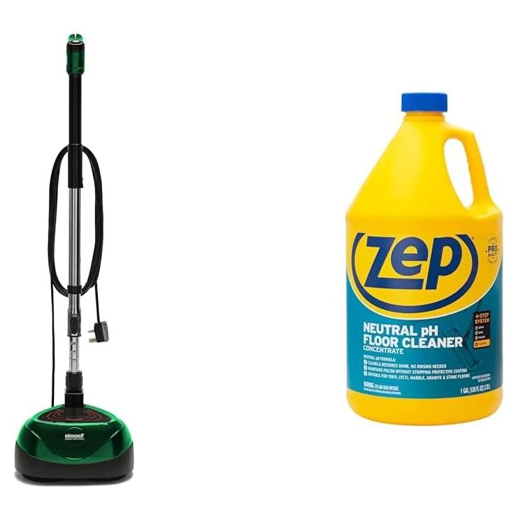 Fregadora de Piso Bissell BigGreen BGFS650 + Limpiador Zep 1 Galón