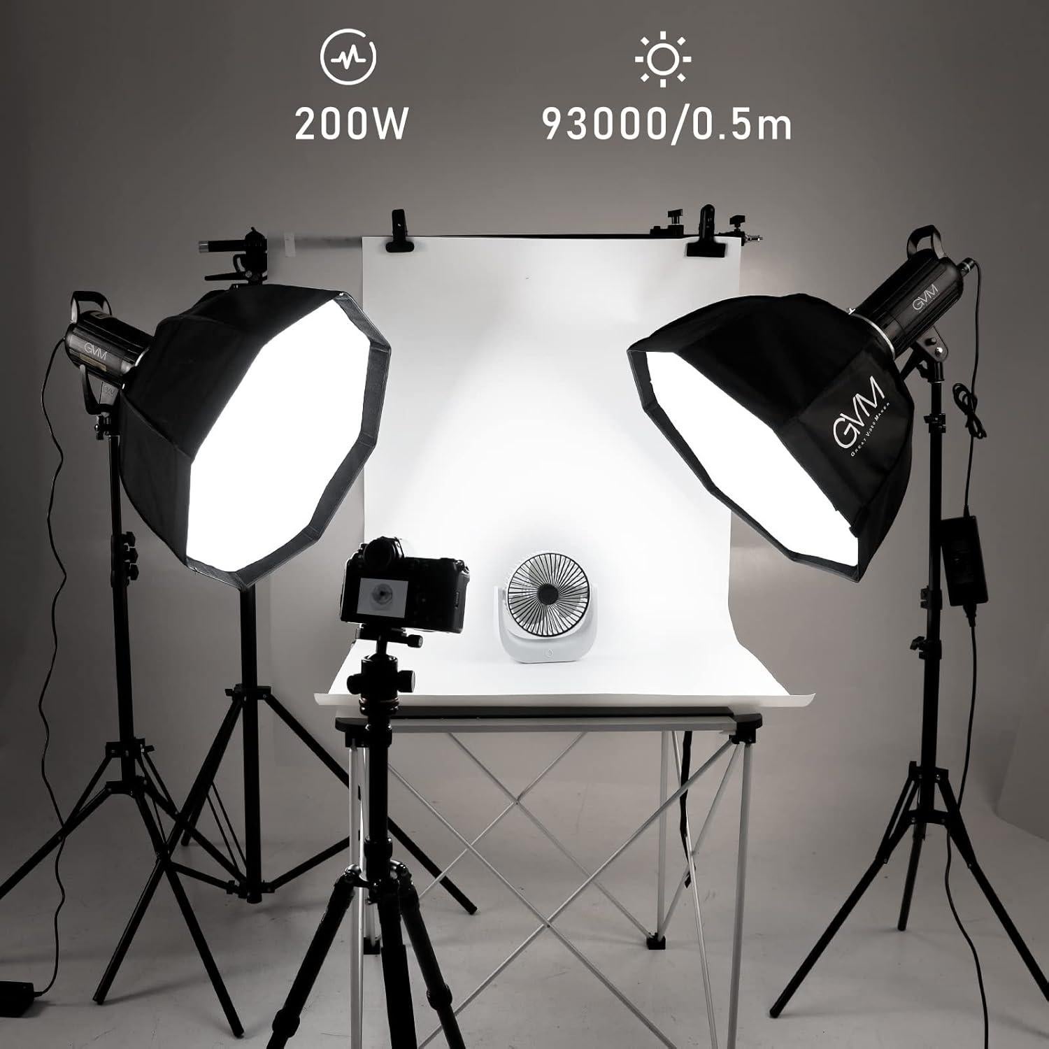 Luz de Video LED Bi-Color GVM G200D 200W Regulable 3200K-5600K