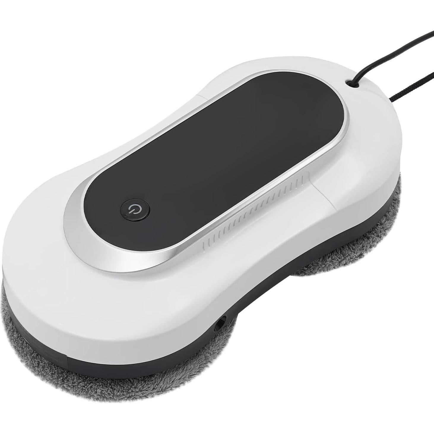 DNYSYSJ Window Cleaner Robot with Dual Water Spray, 70ML Automatic Cleaning Edge Detection Technology Remote Control for Windows Tiles Glass Door (White)