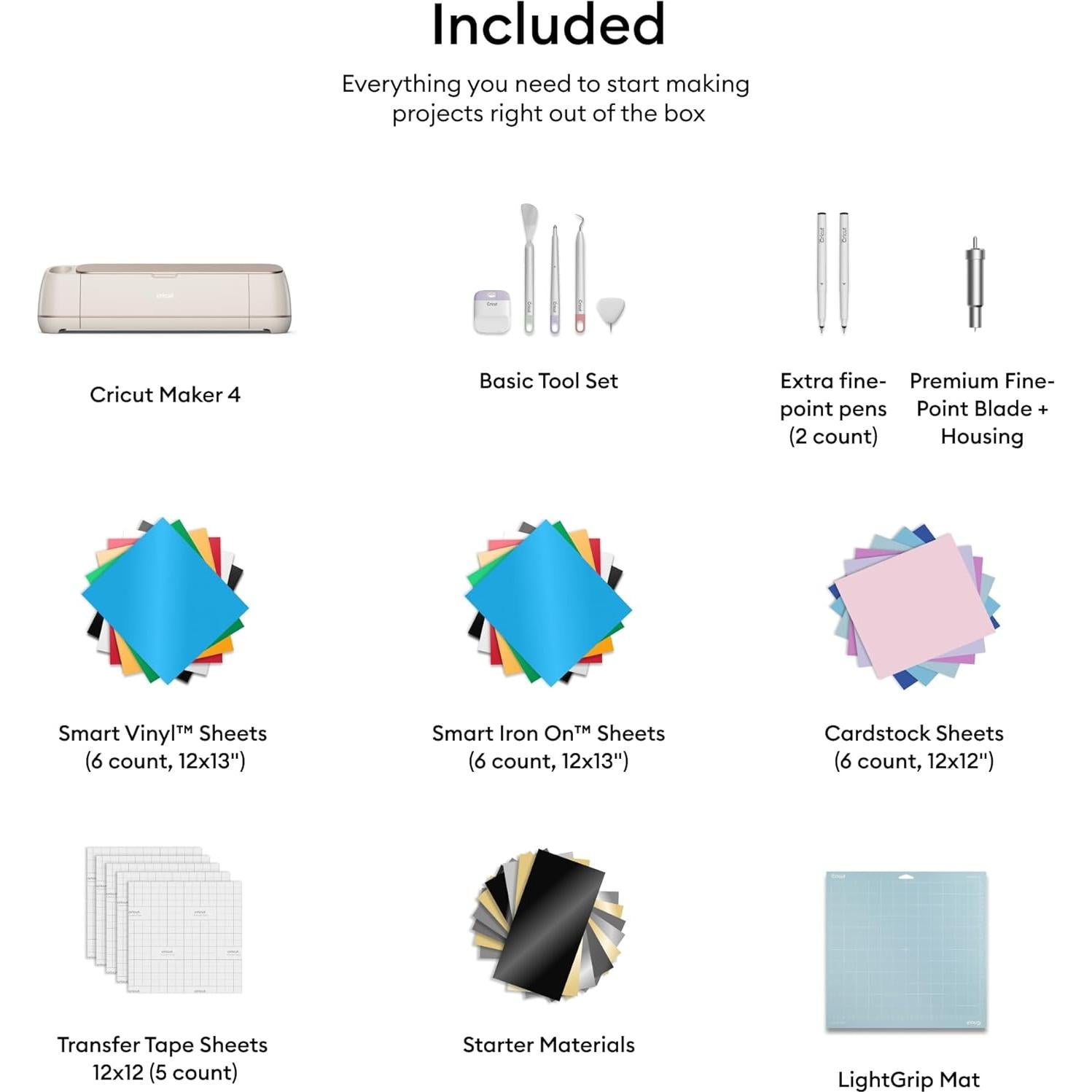 Cricut Maker 4 - Máquina de Corte Inteligente Concha 10.2kg