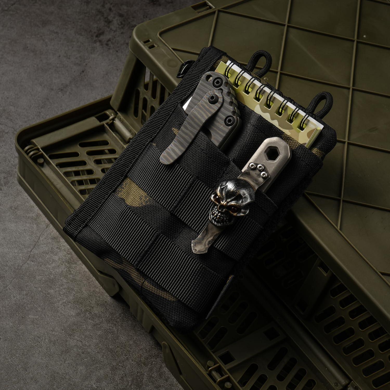 VIPERADE VE18 EDC Pouch, Pocket Organizer for Men, EDC Pocket Organizer, 3 Slots with 2 Zipper Pockets, Multitool Pouch