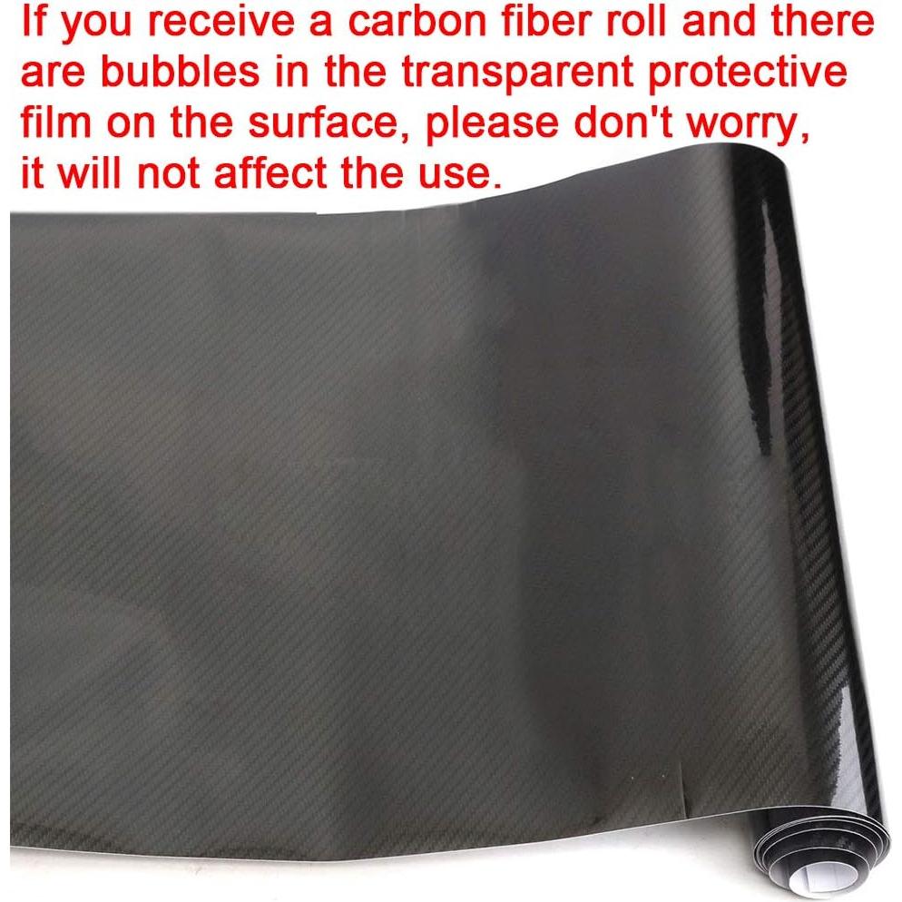 Vinilo de Fibra de Carbono LZLRUN 5D 0.30m x 1.52m para Autos