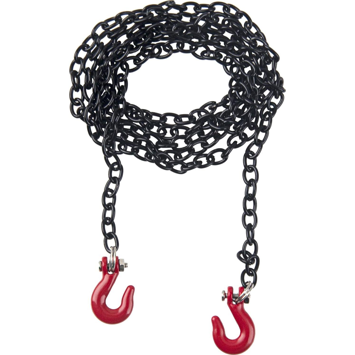 Gancho de Remolque y Cadena Metal RC 60cm Plata Rojo