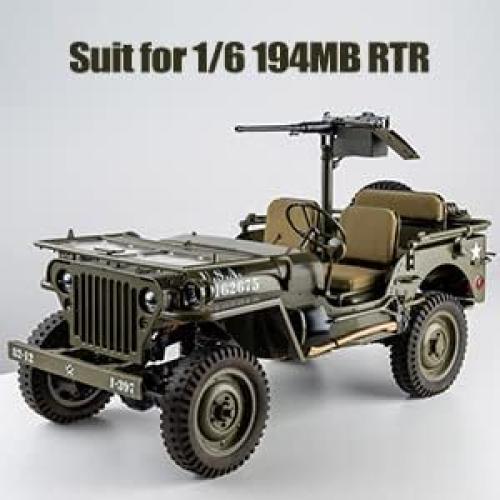 ROCHOBBY Trailer for 1/6 1941 MB Scaler RC Car Vehicle Models… (1:6, Machine Gun)