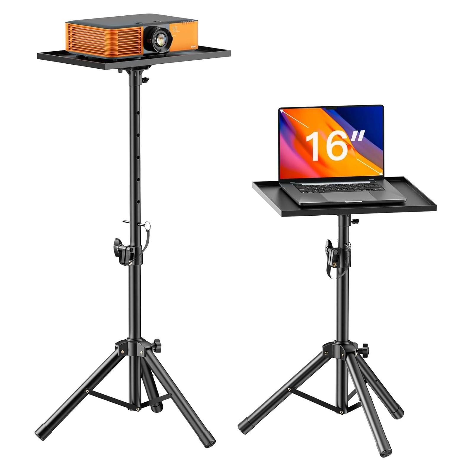 AMADA Projector Stand, Laptop Stand with Adjustable Height 22 to 36 inch, Heavy Duty Projector Mount as DJ Racks, Portable Projector Tripod Stand, Tall Floor Stand for Office, Home, Stage or Studio