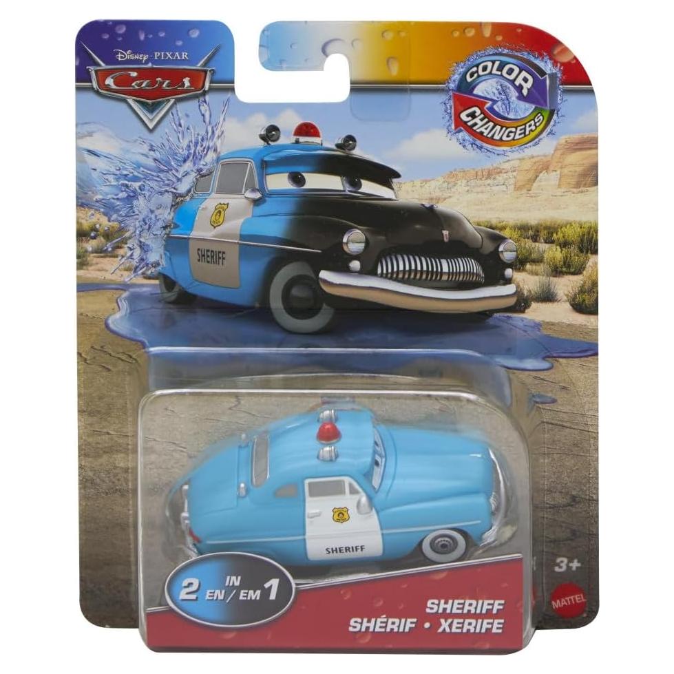 Coche Sheriff Disney Pixar Cars Mattel - Cambio de Color