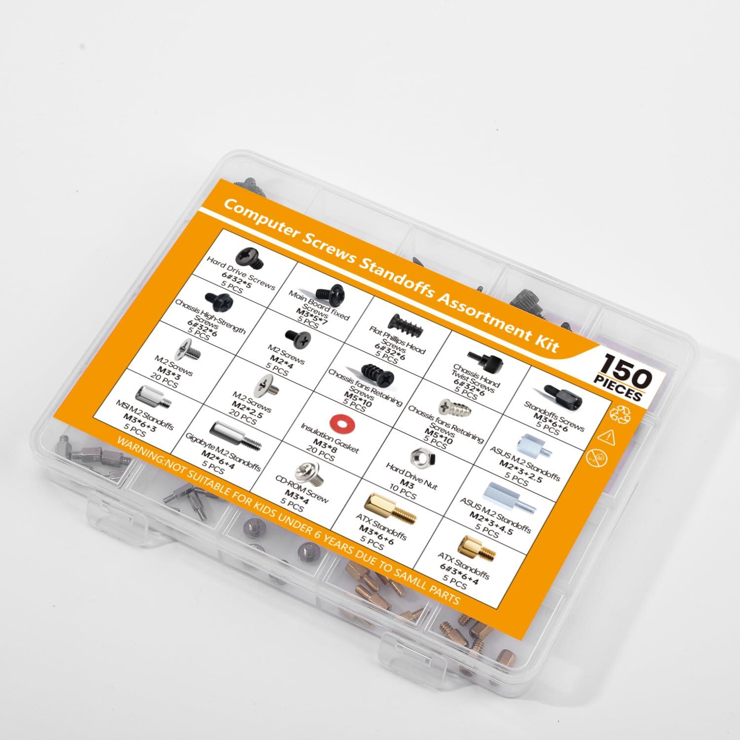 Kit de Tornillos M.2 150PCS KBRPARTS para PC y SSD