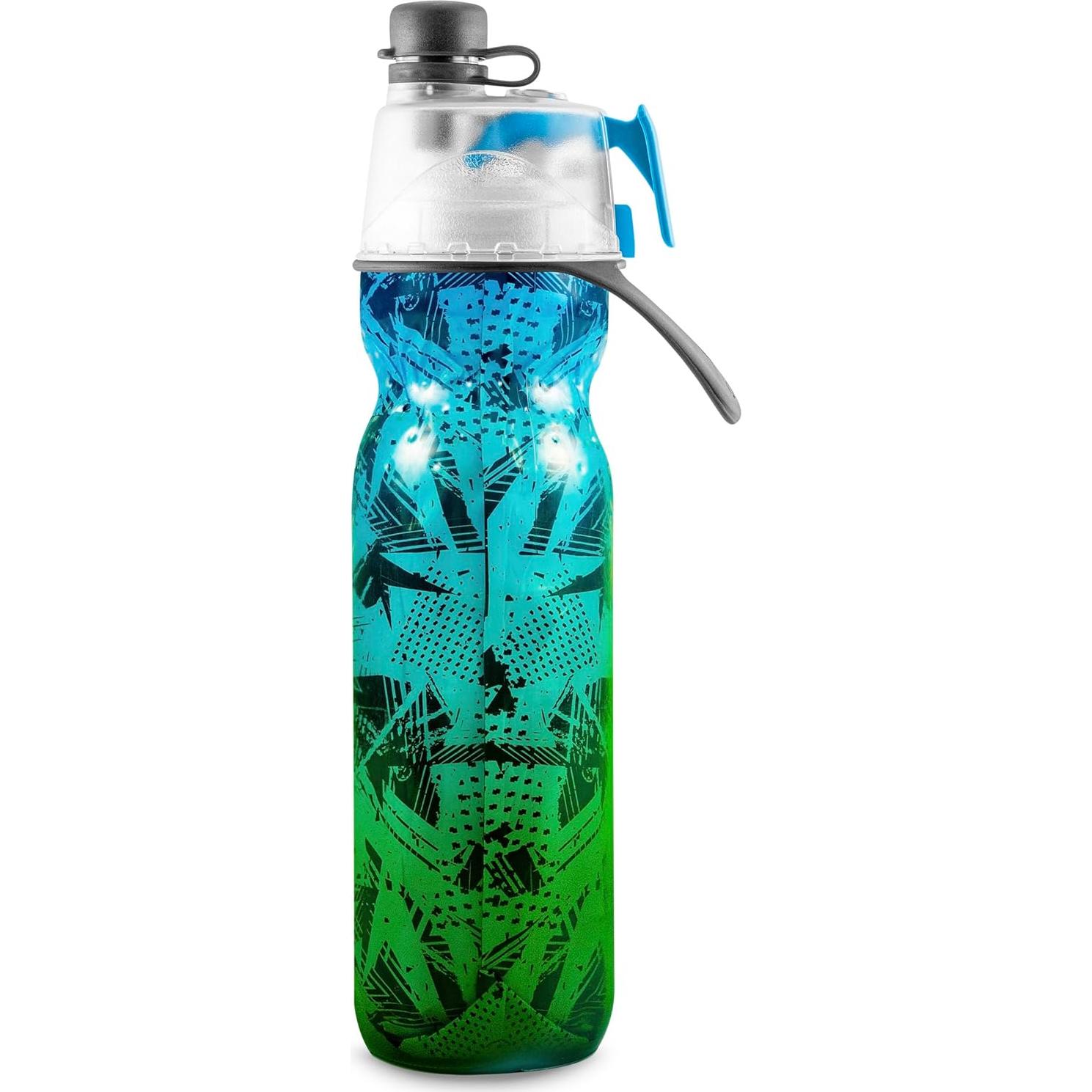 Botella de Agua O2COOL Mist 'N Sip 20 oz Verde Prisma Ombre
