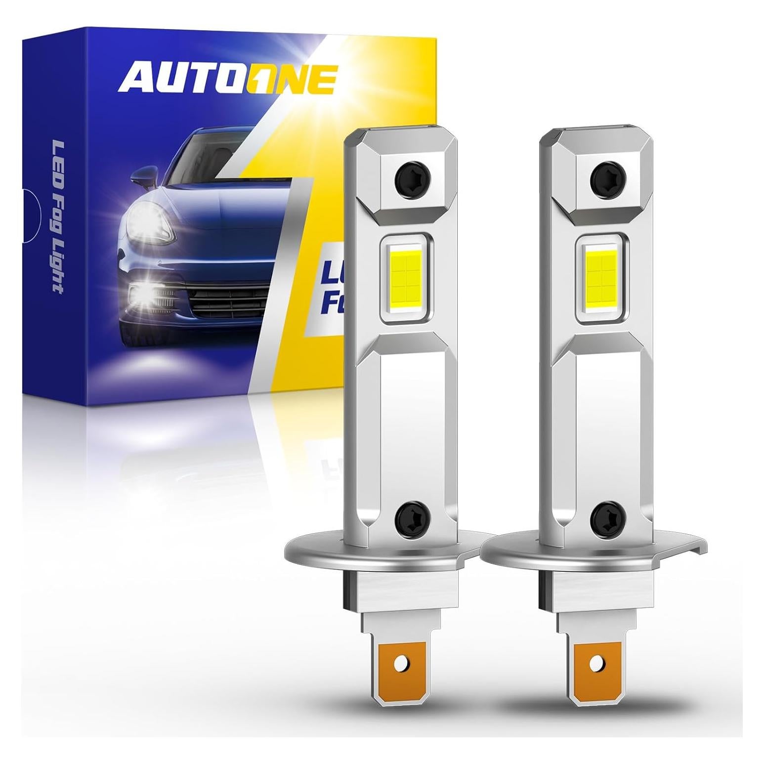 Bombillas de Niebla H1 AUTOONE Ultra Brillante 6500K Paquete de 2