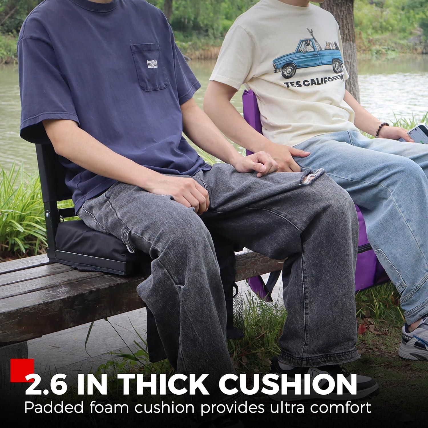 Silla de Gradas SPORT BEATS con Respaldo y Cojín Acolchado