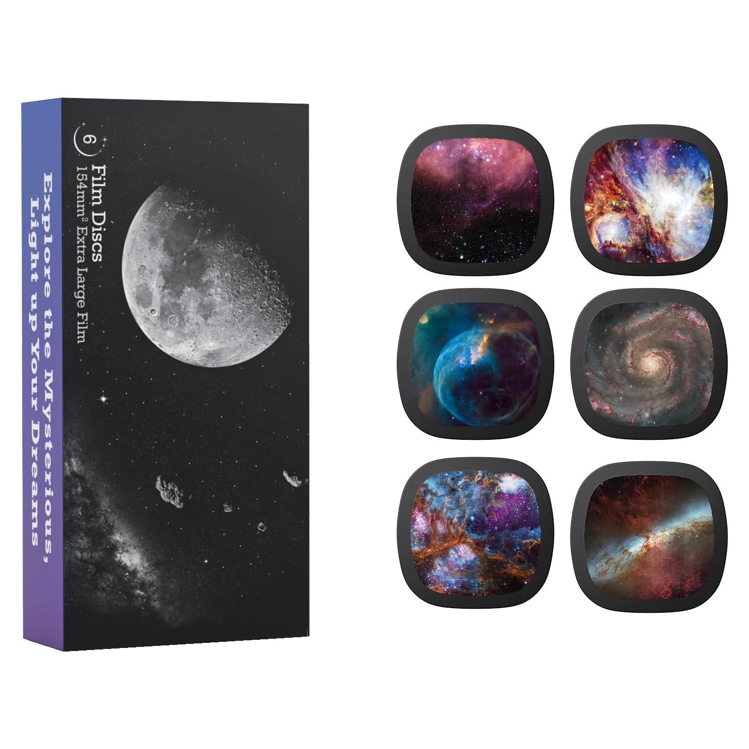 Realistic Discs for Ainael Meteor and Galaxy Projector - 5K Ultra HD Slides for Home Planetarium, 6-Disc Set Without Projector (Nebula 1)