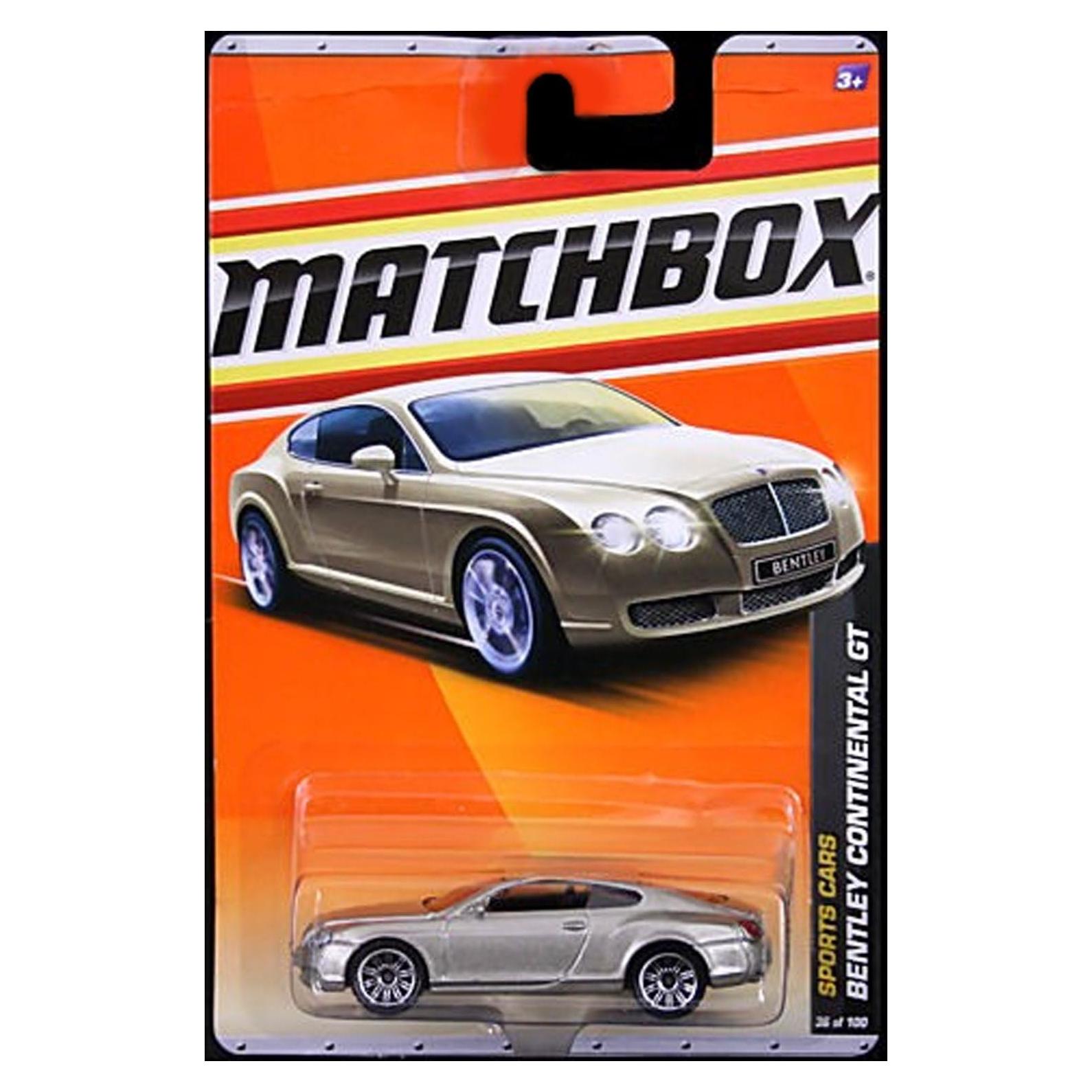 Matchbox Bentley Continental GT Oro 1:64 Escala Coleccionable