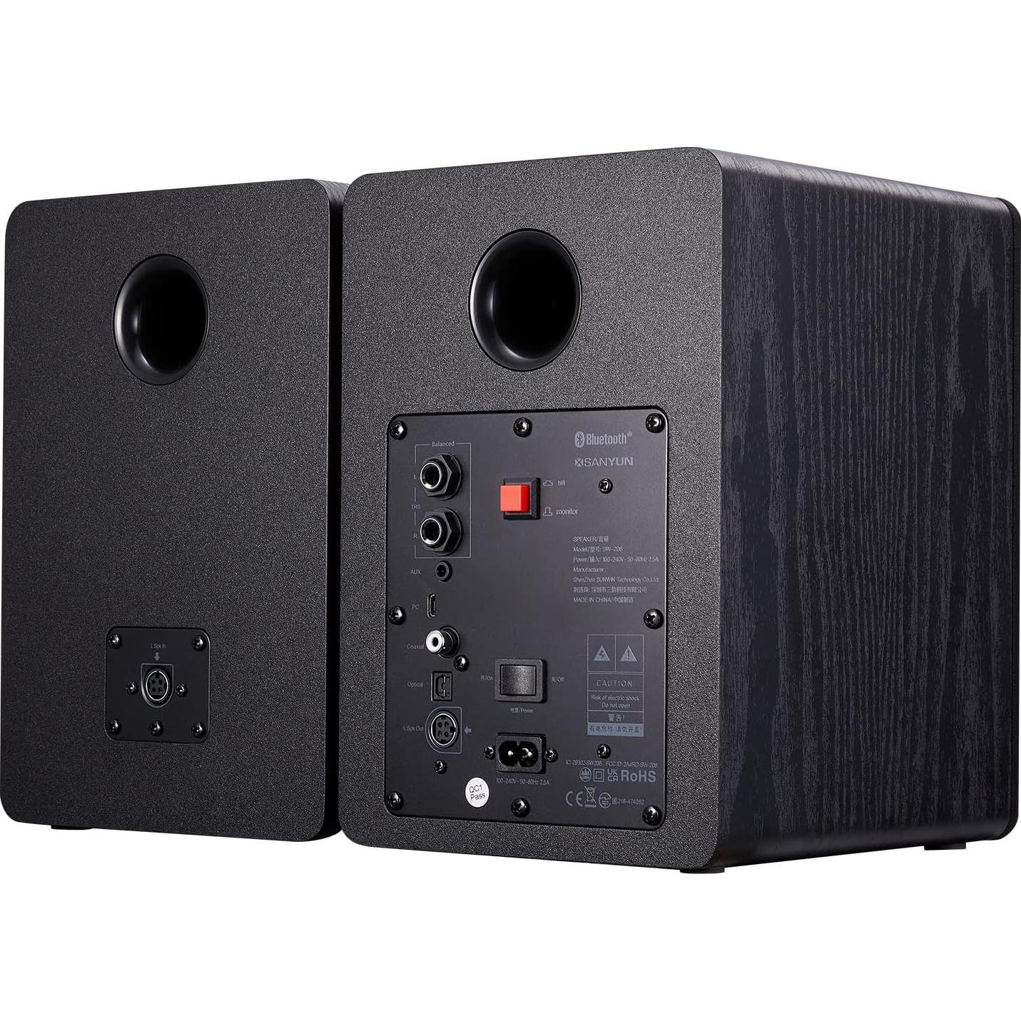 Altavoces Sanyun SW208 3" Bluetooth 5.0 60W Fibra Carbono