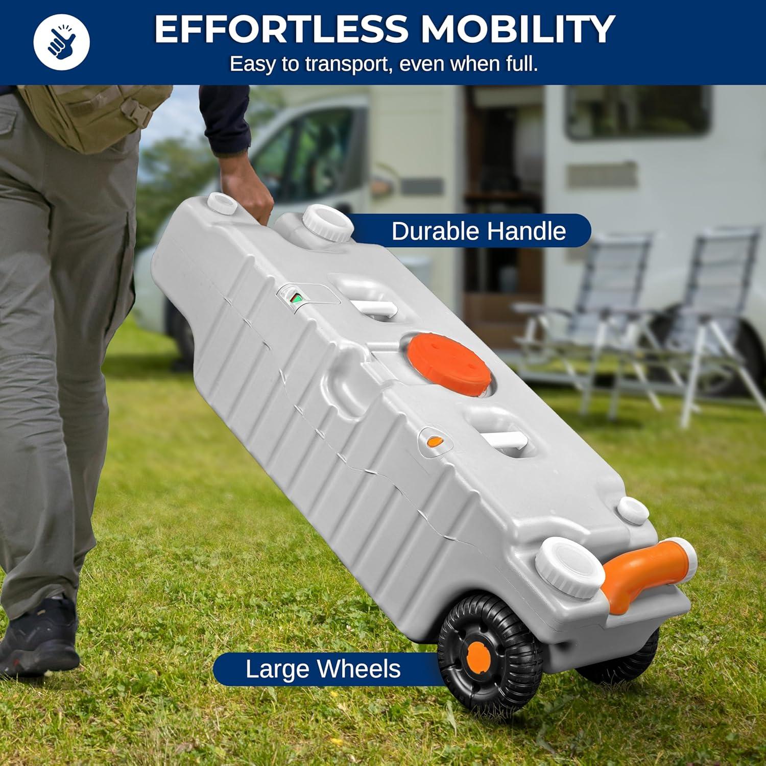 Tanque de Agua SereneLife 75L con Ruedas y Pico Giratorio