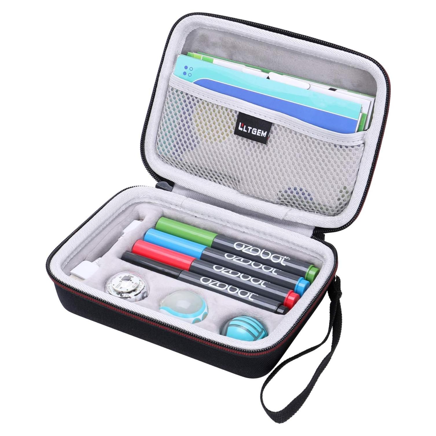LTGEM Carrying Case for Bit Coding Robot - Fits USB Charging Cable/playfield/Skin / 4 Color Code Markers (Fits a Full Robotics kit)-Case only