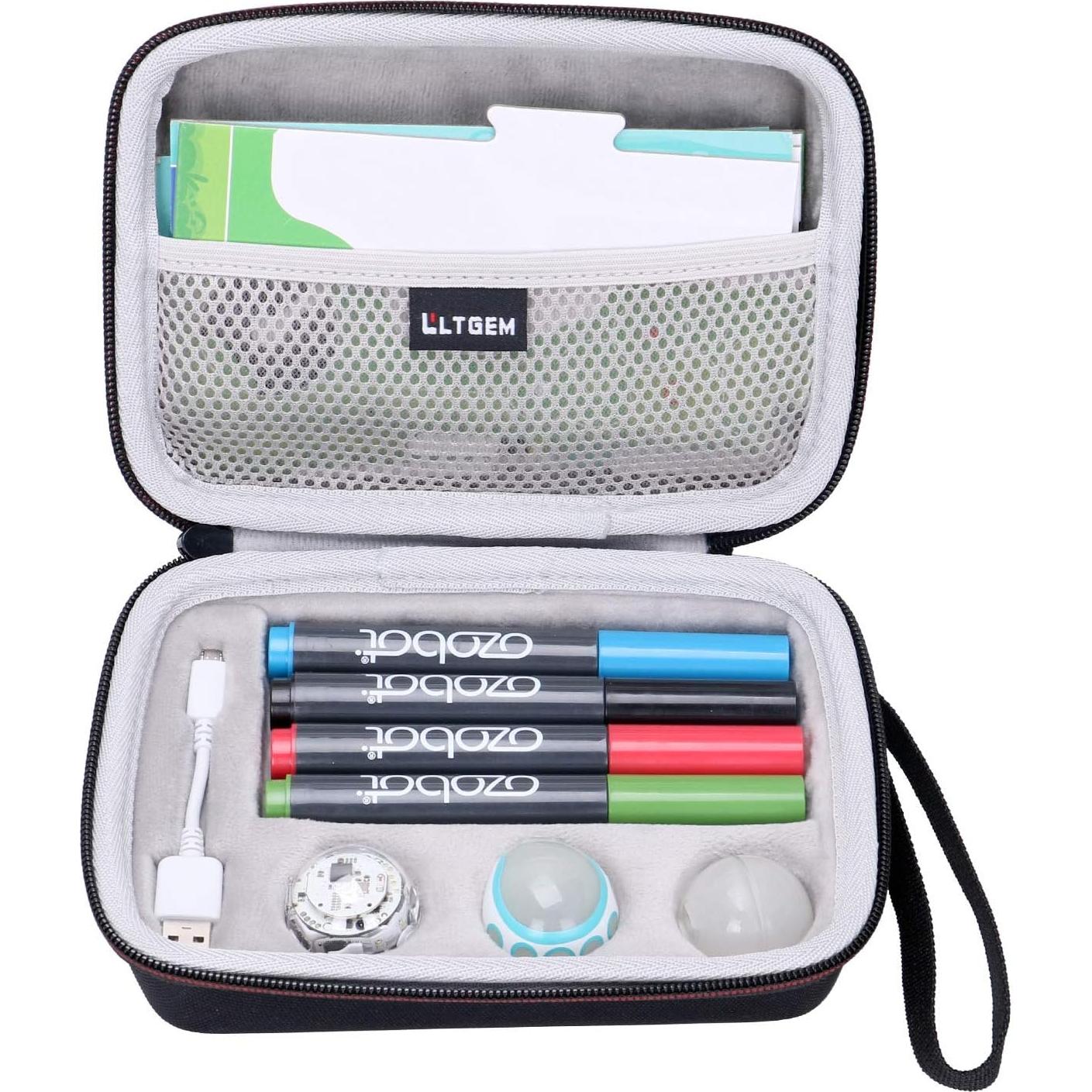LTGEM Carrying Case for Bit Coding Robot - Fits USB Charging Cable/playfield/Skin / 4 Color Code Markers (Fits a Full Robotics kit)-Case only
