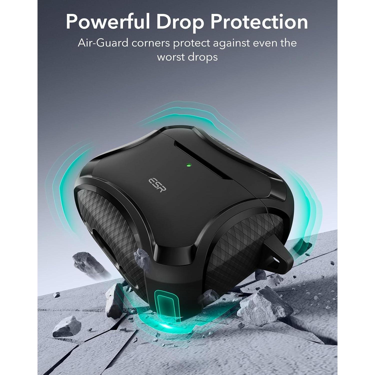 Funda ESR para AirPods Pro 2 y 1 - Protección MagSafe Negra