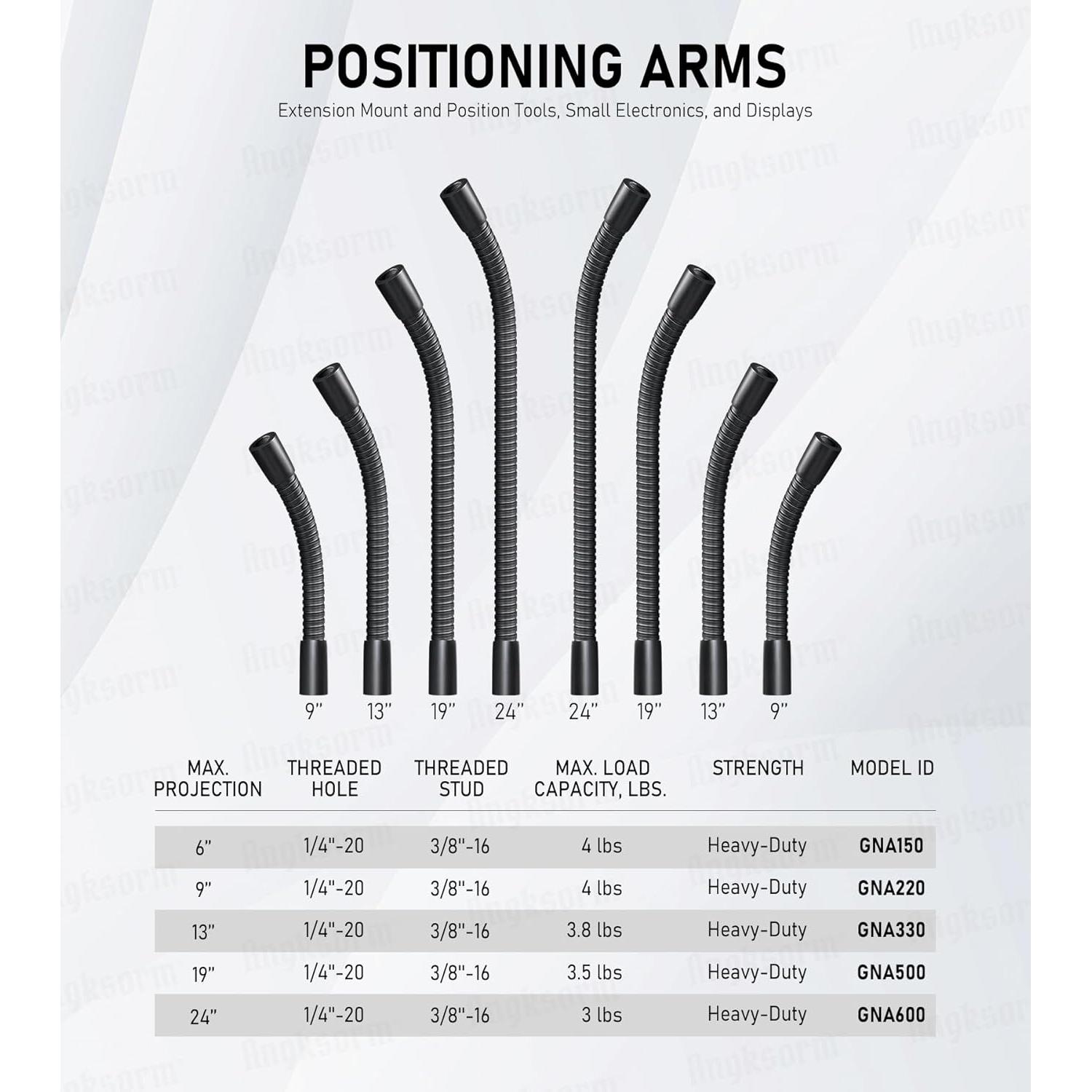 Brazo Flexible de Montaje Angksorm 23 cm para Cámaras y Micrófonos