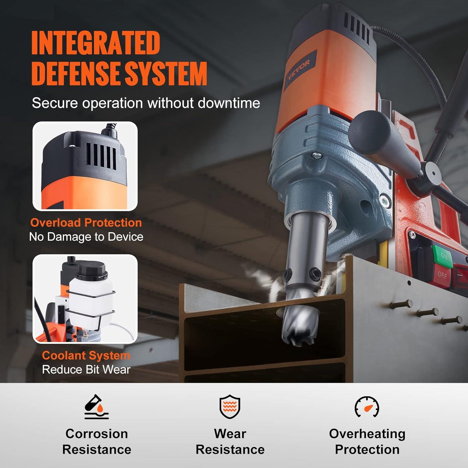 Taladro Magnético VEVOR 1300W 40mm Perforación Eléctrico