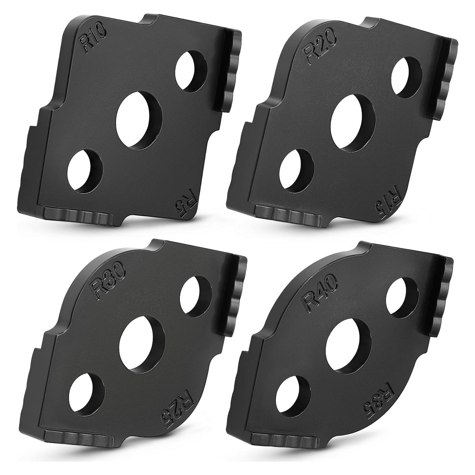 Plantillas de Router de Esquina Xuhal 4 Pcs ABS 8x8 cm