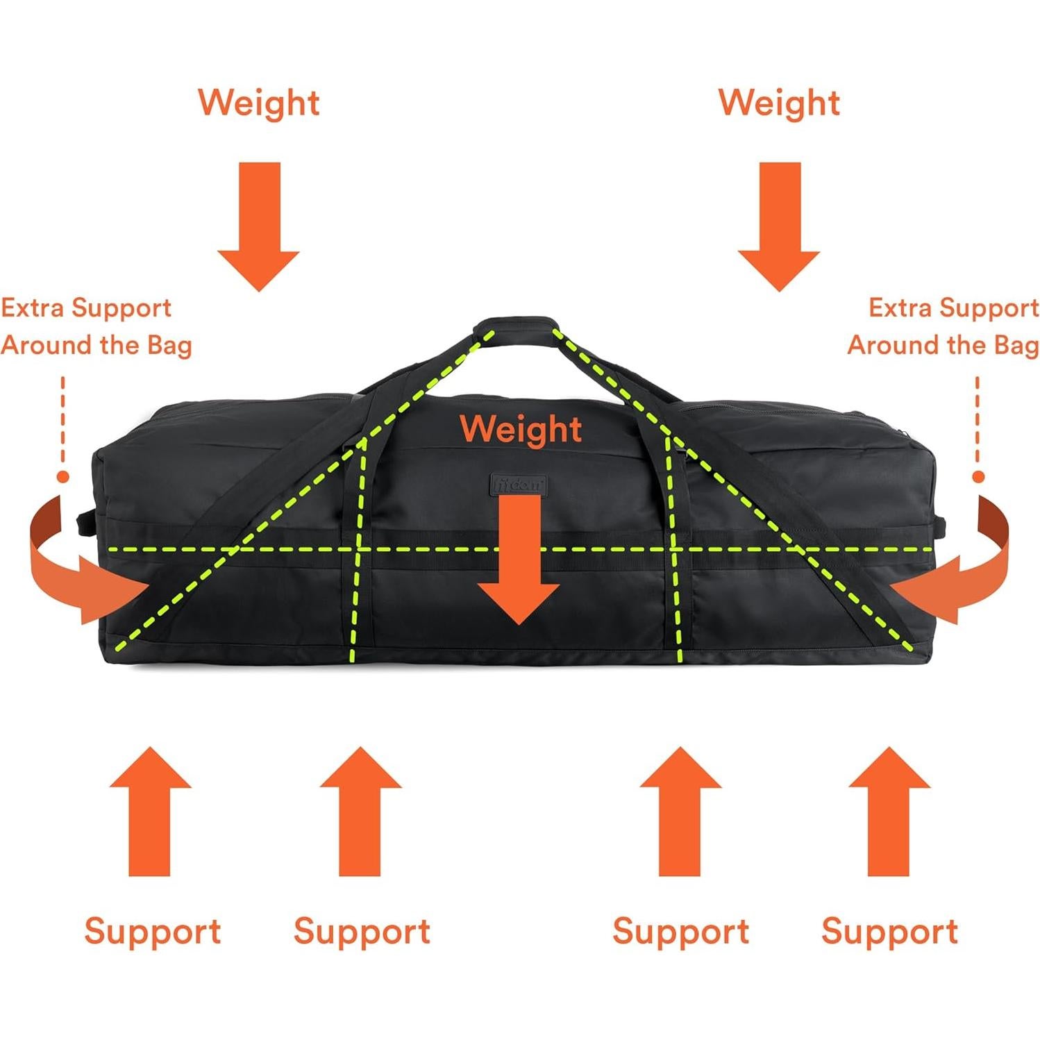 Bolsa de Viaje Extra Grande Fitdom 106L Resistente al Agua