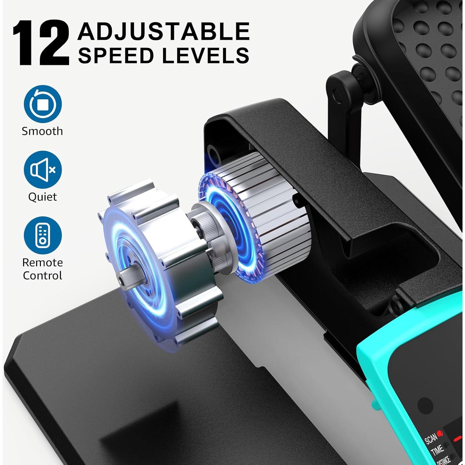 Máquina Elíptica Bajo Escritorio VIVURN 12 Velocidades Azul