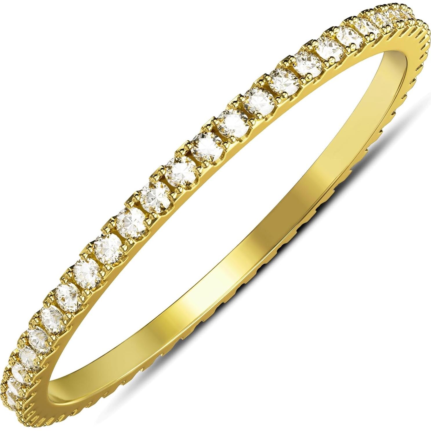 Paquete de 2 Anillos Apilables Oro 14K ZOOROO para Oura