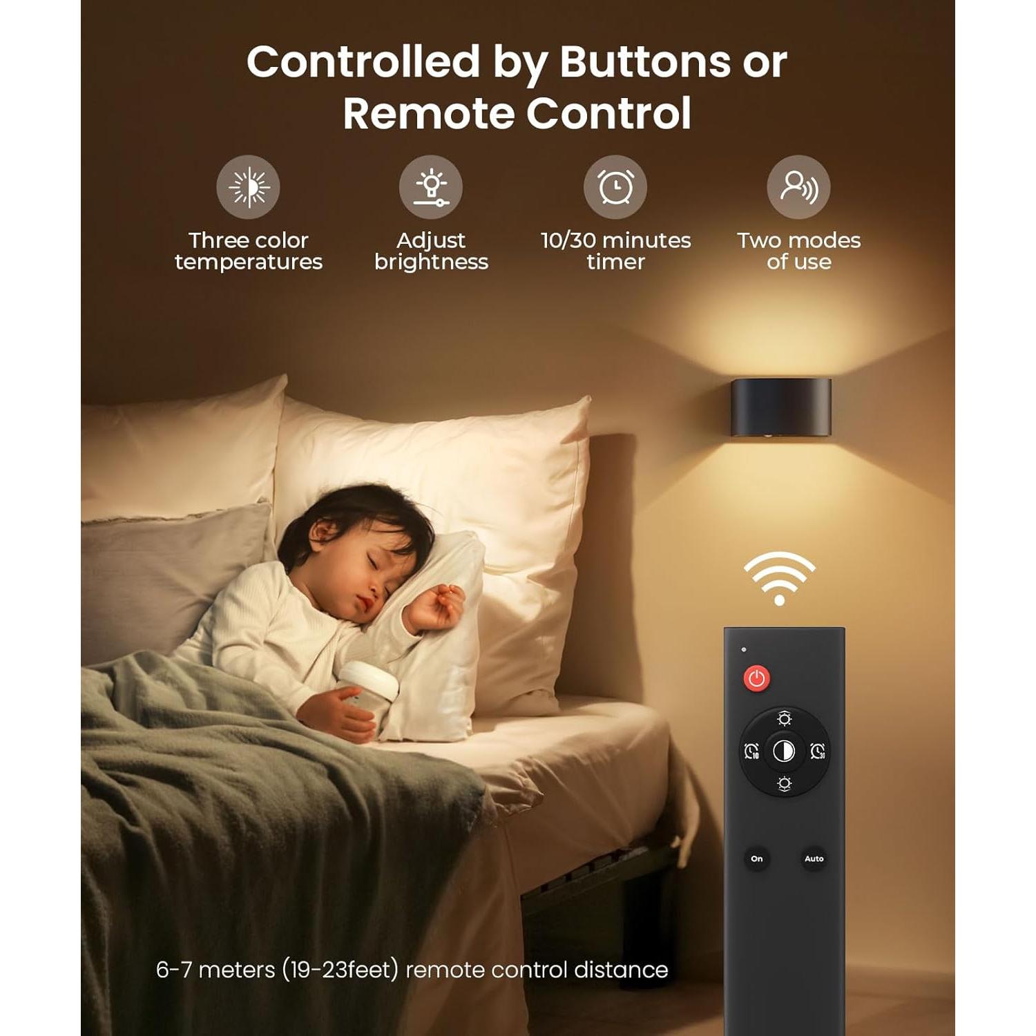 Luz de Pared FULEN con Sensor de Movimiento y Control Remoto