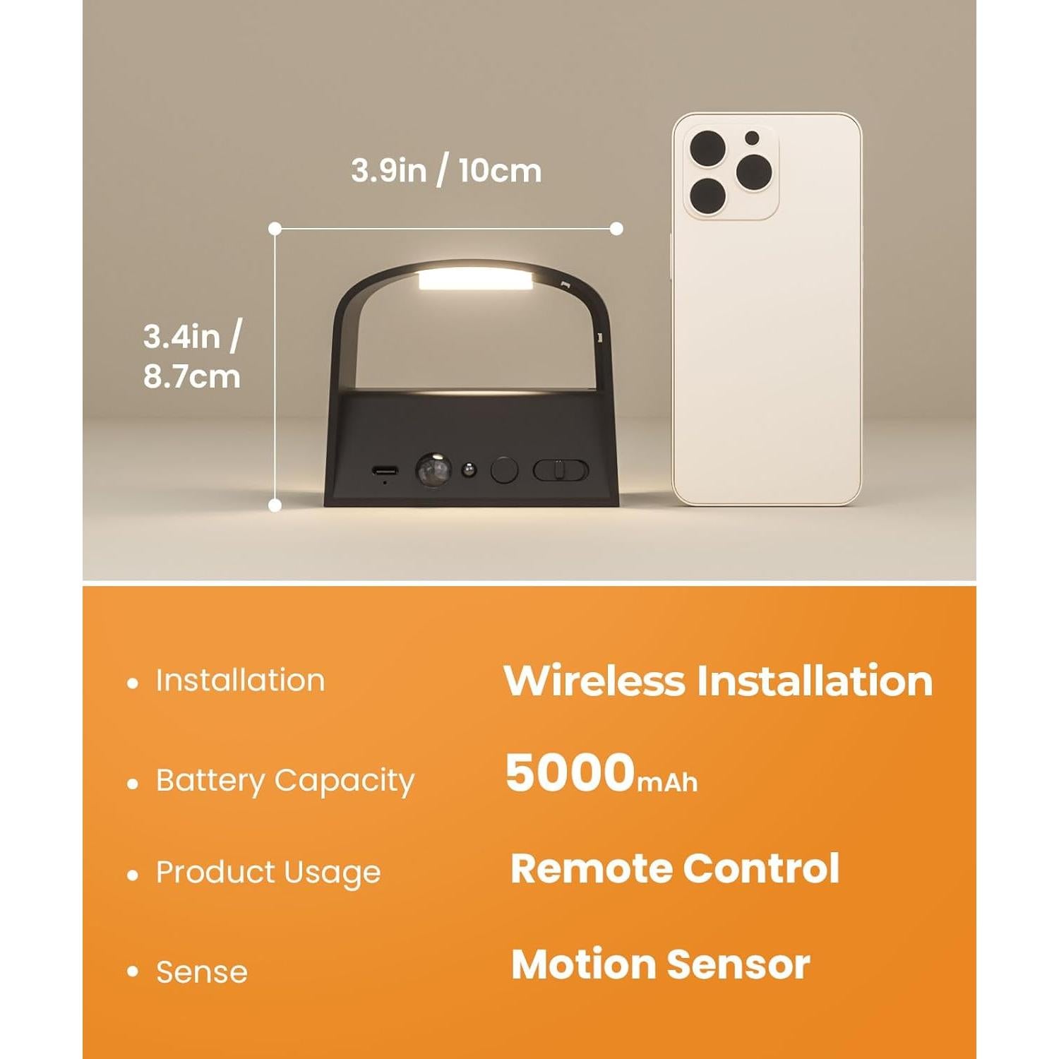 Luz de Pared FULEN con Sensor de Movimiento y Control Remoto