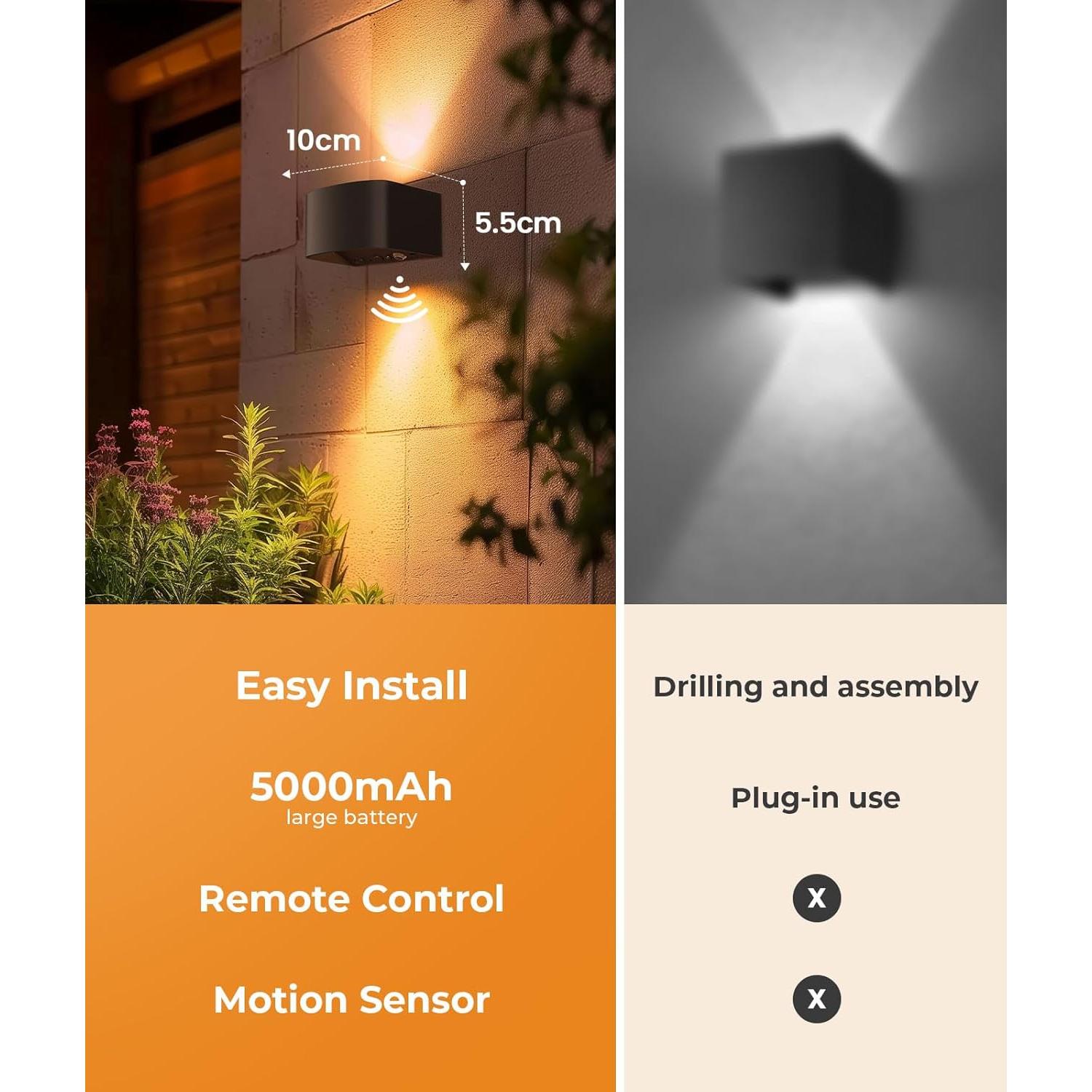 Luz de Pared FULEN con Sensor de Movimiento y Control Remoto