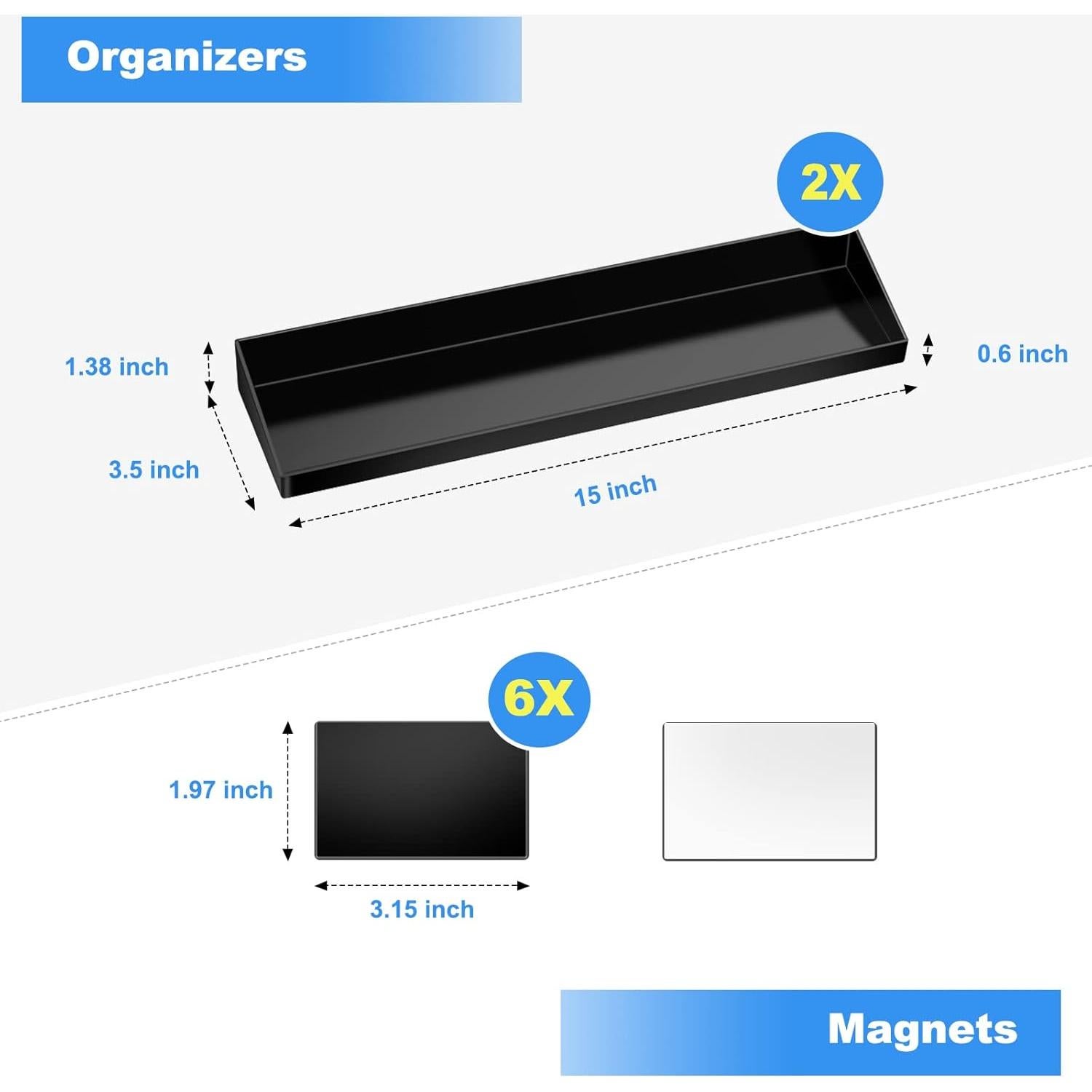 Estante Magnético para Cocina Mordx 30" (76.2 cm) 2 Paquete 15"