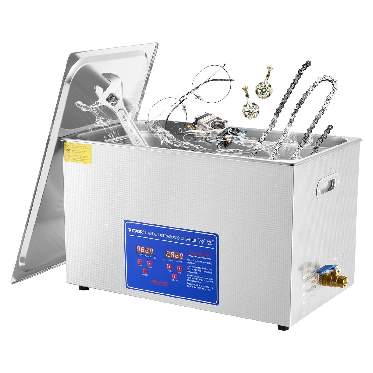 Limpiador Ultrasonido VEVOR 30L 1100W Digital Acero Inoxidable
