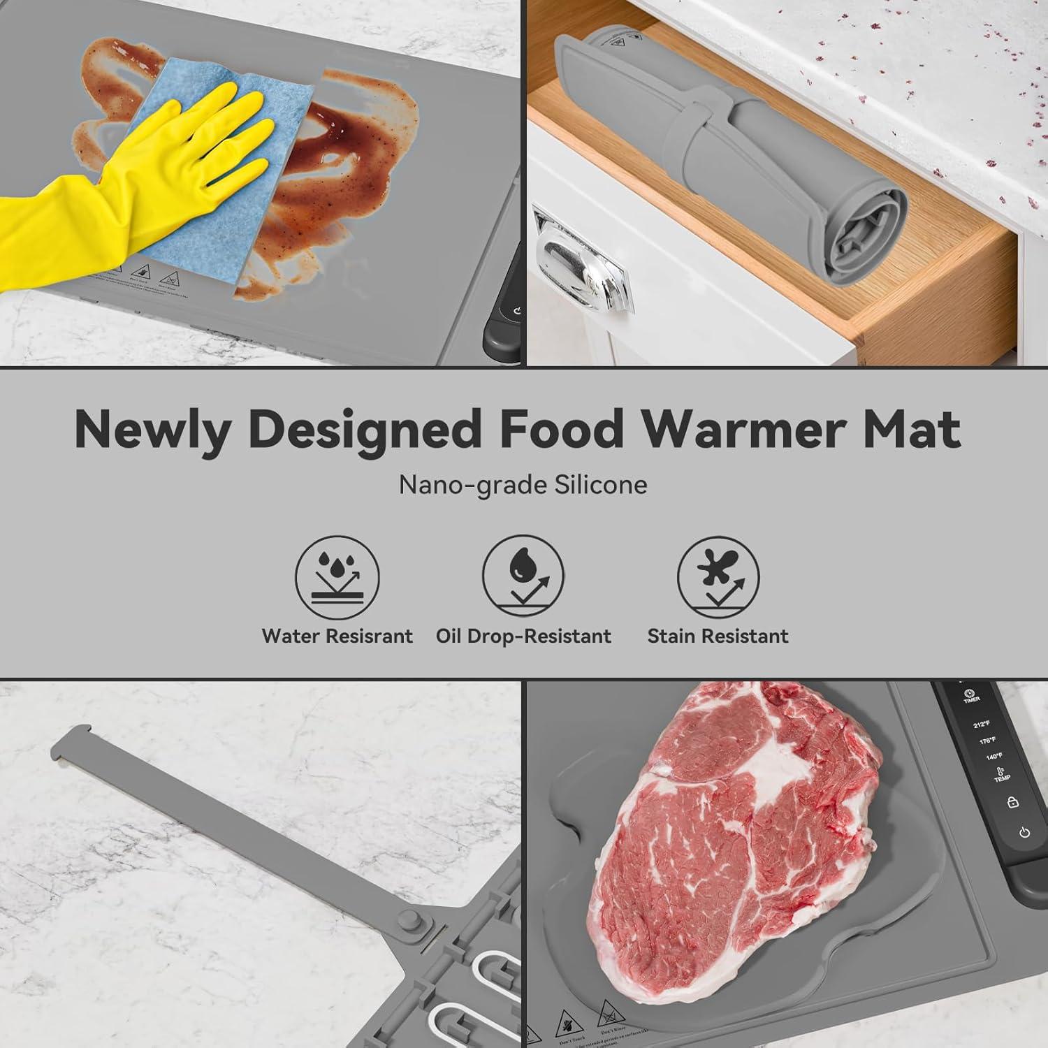 Alfombrilla Calentadora de Comida ZCJSHX 60.9x40.6cm Ajustable