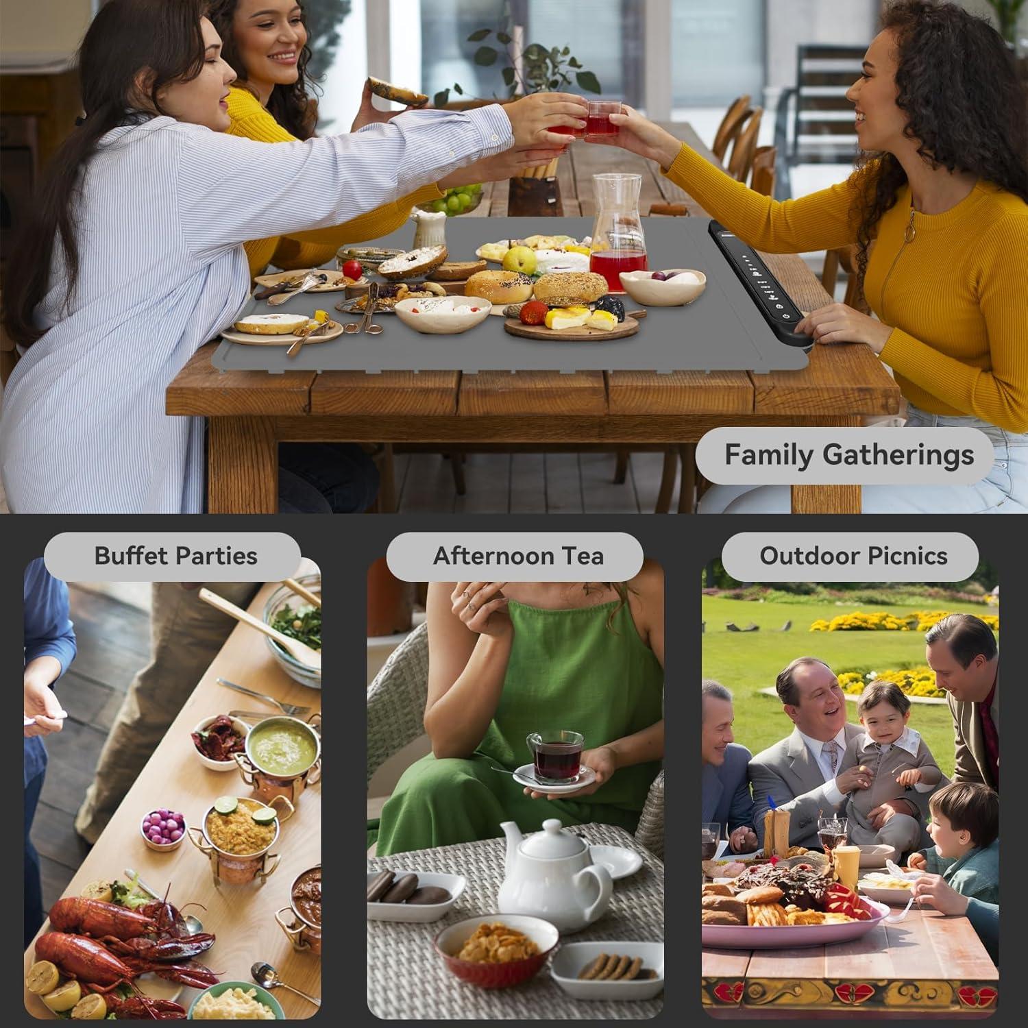 Alfombrilla Calentadora de Comida ZCJSHX 60.9x40.6cm Ajustable