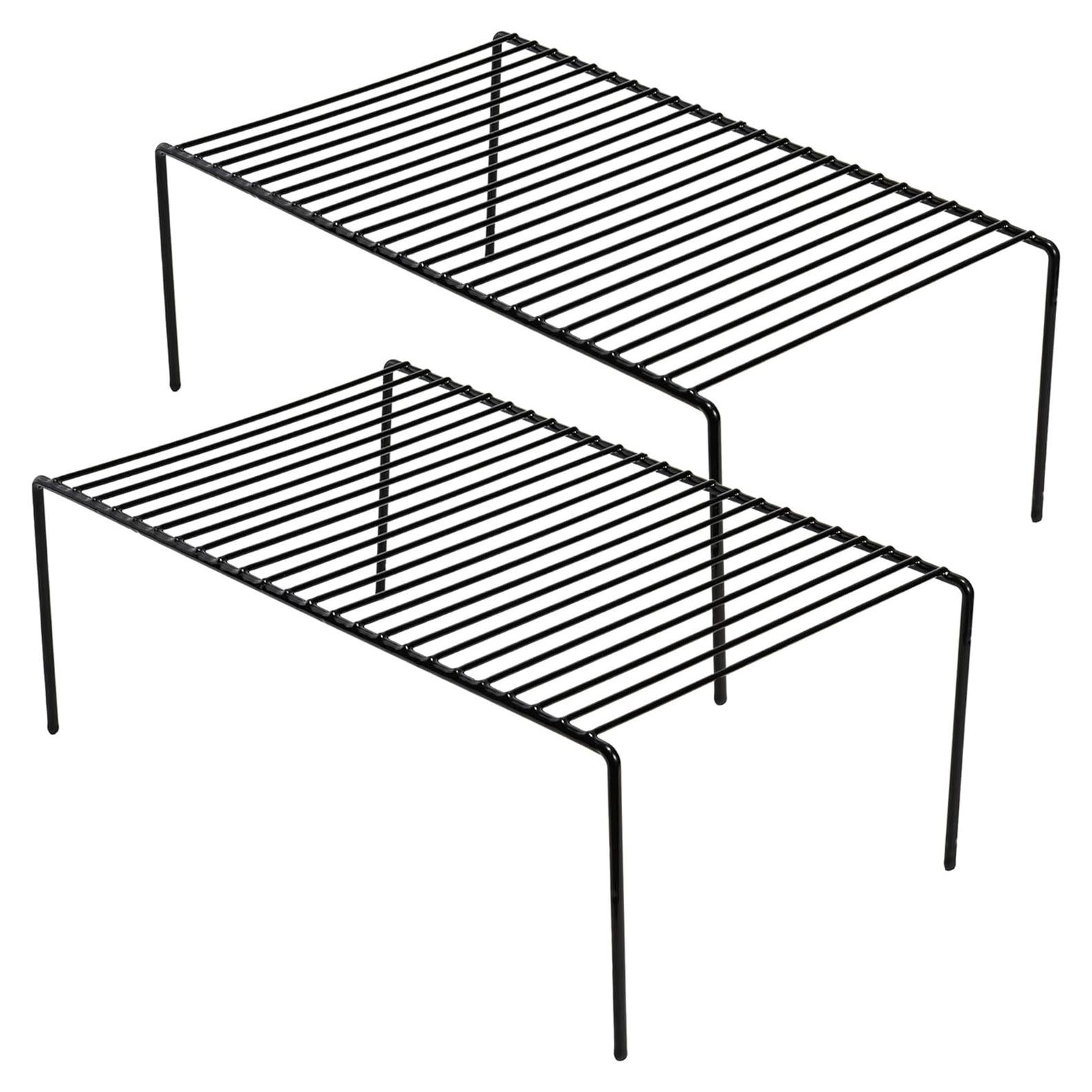 Estante de Almacenamiento iPEGTOP Negro, Juego de 2, 39.9x23.9 cm