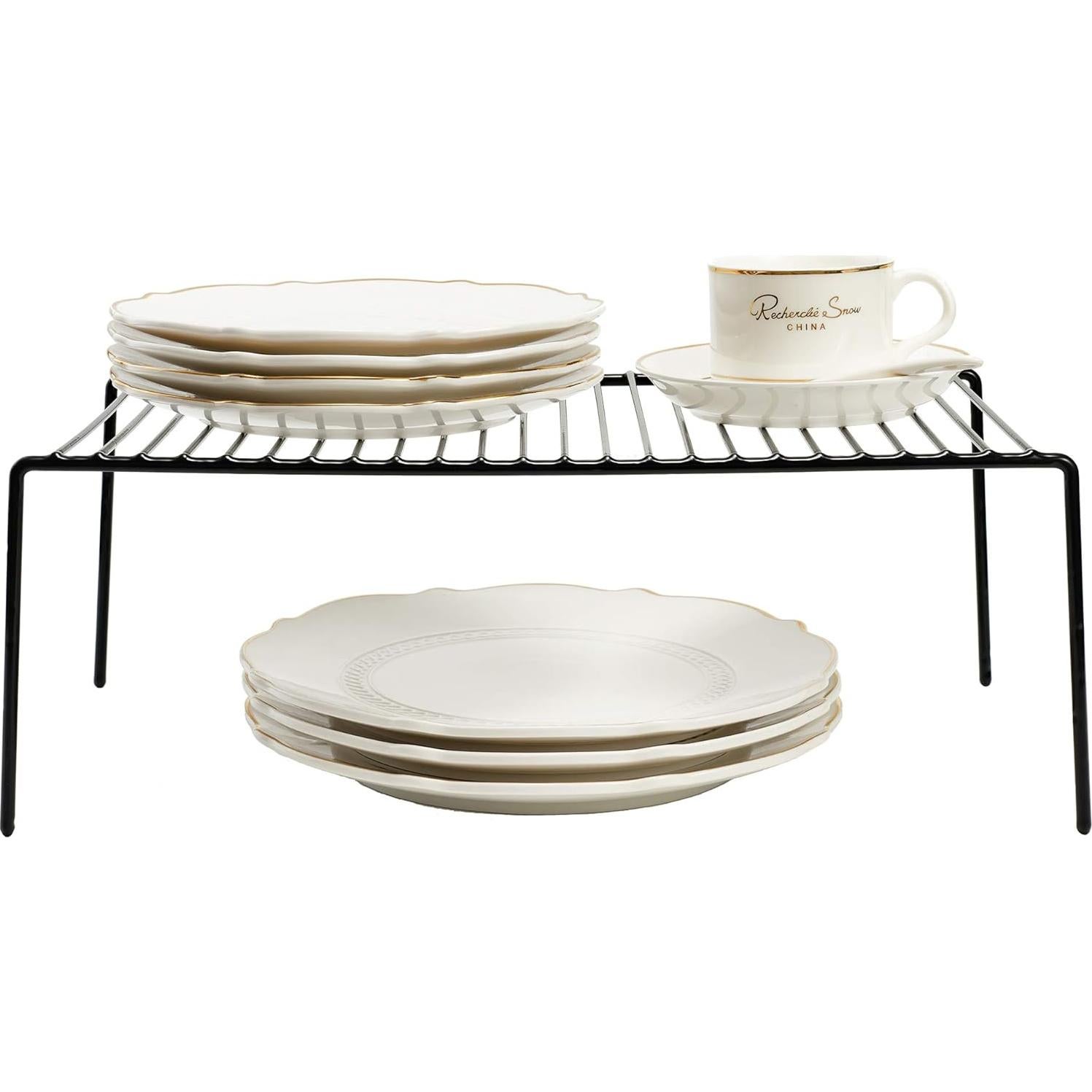 Estante de Almacenamiento iPEGTOP Negro, Juego de 2, 39.9x23.9 cm