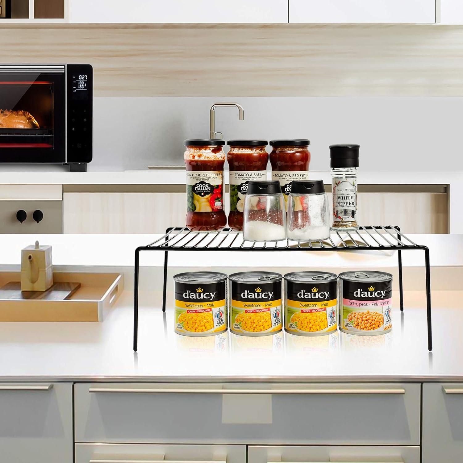 Estante de Almacenamiento iPEGTOP Negro, Juego de 2, 39.9x23.9 cm