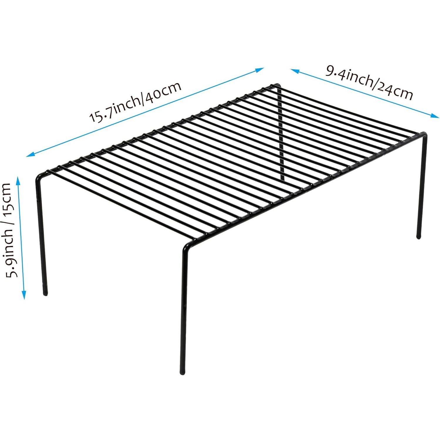 Estante de Almacenamiento iPEGTOP Negro, Juego de 2, 39.9x23.9 cm