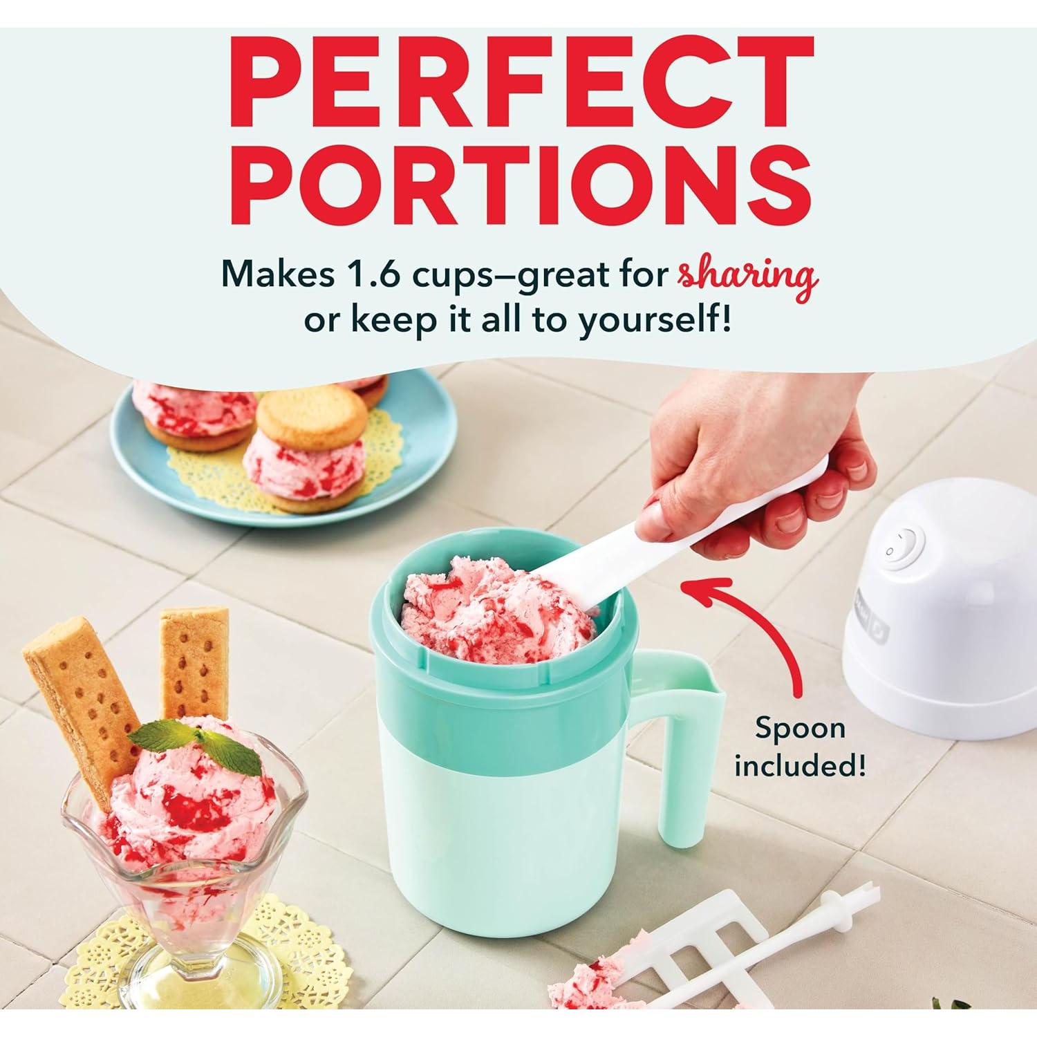 DASH Mi Pint Máquina de Helados Aqua 1.6 Tazas Multiusos