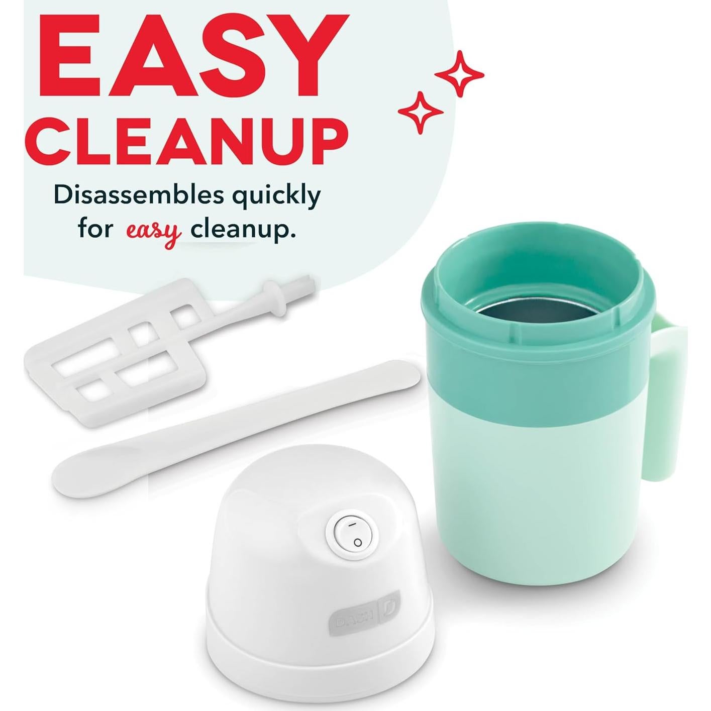 DASH Mi Pint Máquina de Helados Aqua 1.6 Tazas Multiusos