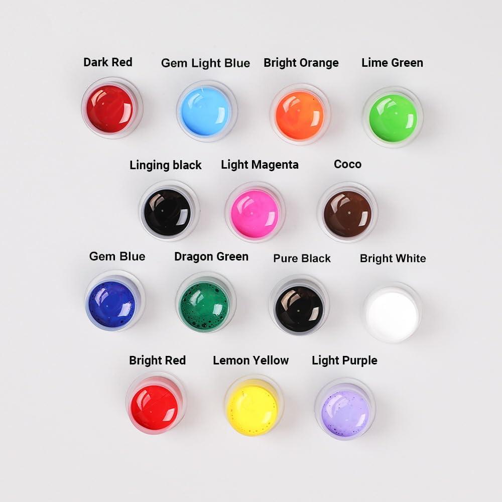 Juego de Tinta para Tatuajes STIGMA 14 Colores 15 ml cada uno