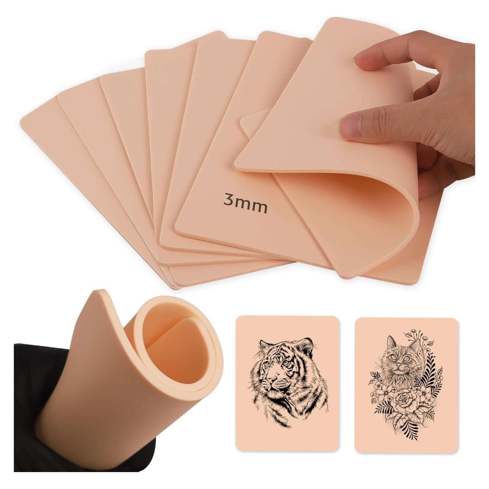 Piel de Práctica de Tatuaje Rayyl - 5 Piezas 19x14 cm 3mm