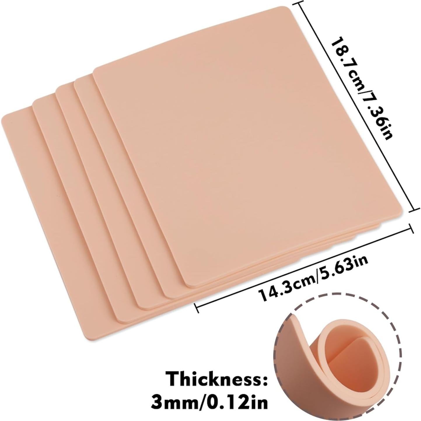 Piel de Práctica de Tatuaje Rayyl - 5 Piezas 19x14 cm 3mm
