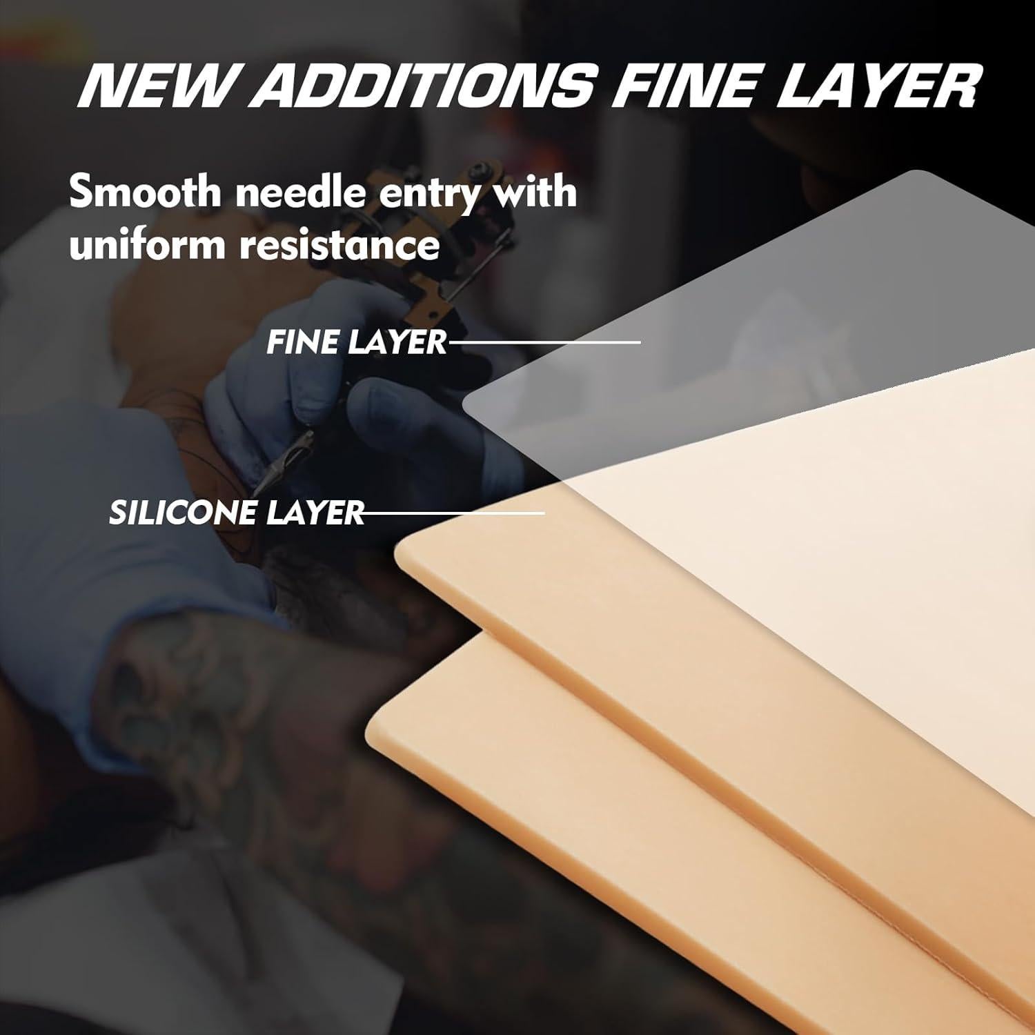 Piel de Práctica de Tatuaje Rayyl - 5 Piezas 19x14 cm 3mm