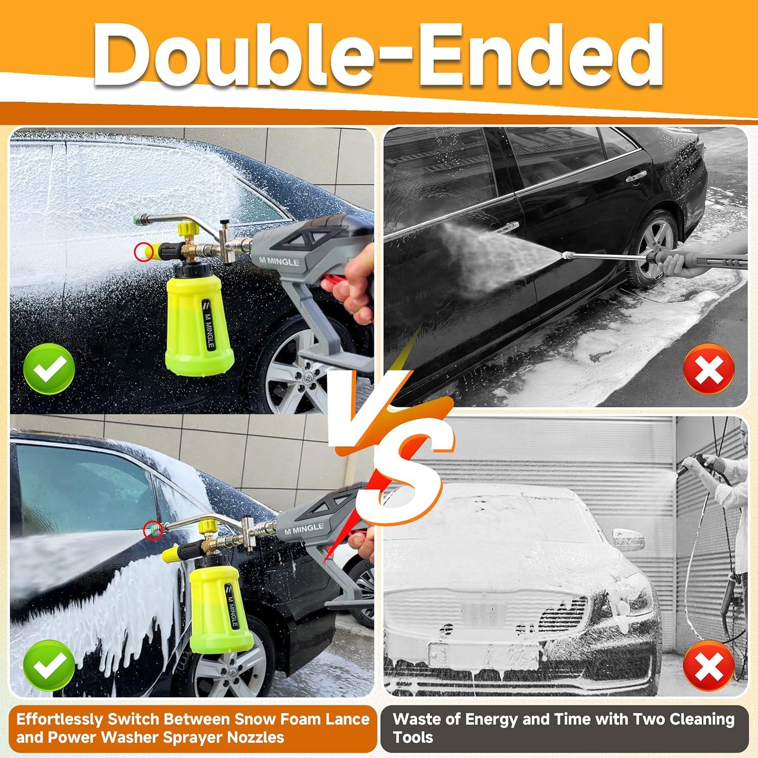 Pistola de Lavado a Presión M MINGLE PW70-1 con Caño de Espuma